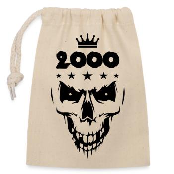 Skull (2000) - Closable cotton gift bag (14x20cm) - nature - Front