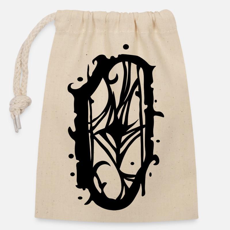 O - Closable cotton gift bag (14x20cm) - nature