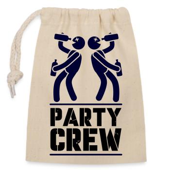 Équipage de fête - Sac cadeau en coton avec cordon (14 x 20 cm) - nature - Devant