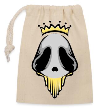 Alien King Logo - Closable cotton gift bag (14x20cm) - nature - Front