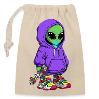 Alien Youth Streetwear Sweat à capuche - Sac cadeau en coton avec cordon (14 x 20 cm) - nature - Devant