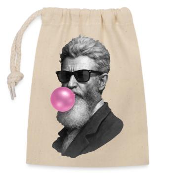 Chewing-gum John Brown. - Sac cadeau en coton avec cordon (14 x 20 cm) - nature - Devant