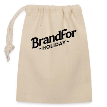 Brand For Holiday Urlaubsmode - Verschließbarer Geschenkbeutel aus Baumwolle (14x20cm) - Natur - Vorne