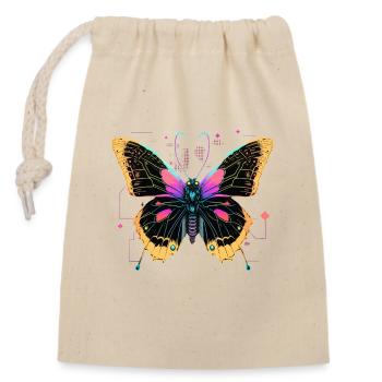 Radiant Digital Wings - Closable cotton gift bag (14x20cm) - nature - Front