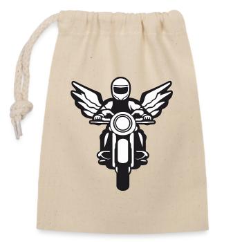 Balade paradisiaque - Sac cadeau en coton avec cordon (14 x 20 cm) - nature - Devant