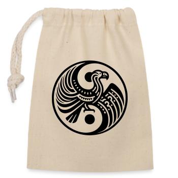 Tao Andenkondor - Ying Yang - Verschließbarer Geschenkbeutel aus Baumwolle (14x20cm) - Natur - Vorne
