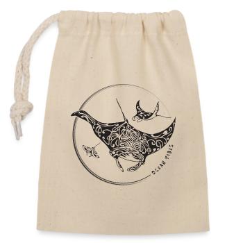 Ray - Desire for the sea, gift, vacation, diving - Closable cotton gift bag (14x20cm) - nature - Front