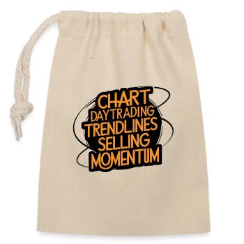 Trading ma passion cool trading design - Sac cadeau en coton avec cordon (14 x 20 cm) - nature - Devant