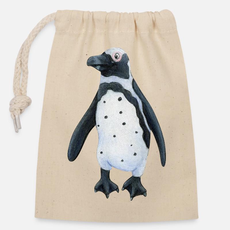 Jackass penguin - Closable cotton gift bag (14x20cm) - nature