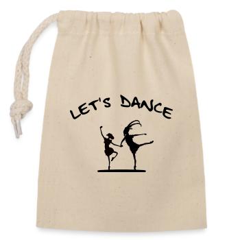Let's Dance - Closable cotton gift bag (14x20cm) - nature - Front