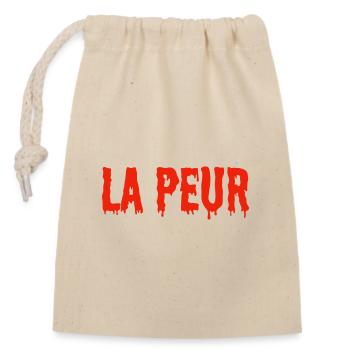 La Peur en sang - Sac cadeau en coton avec cordon (14 x 20 cm) - nature - Devant