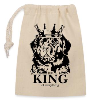 Terre-Neuve Roi de tout ce qui dit chiens - Sac cadeau en coton avec cordon (14 x 20 cm) - nature - Devant
