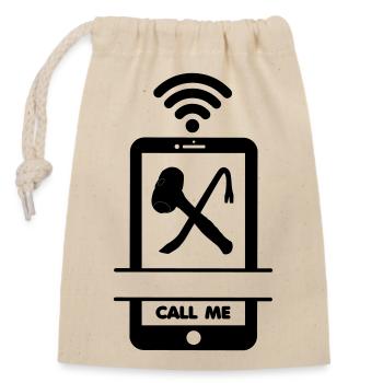 Call me phone the wrecker - Closable cotton gift bag (14x20cm) - nature - Front