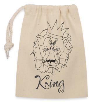 Lion King - Closable cotton gift bag (14x20cm) - nature - Front