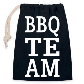 Bbq Team Grillen - Verschließbarer Geschenkbeutel aus Baumwolle (14x20cm) - Navy - Vorne