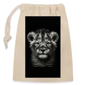 Bébé Löwe - Junger König - Lion Jeune Roi - Sac cadeau en coton avec cordon (14 x 20 cm) - nature - Devant