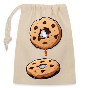 Délice de biscuits au chocolat - Sac cadeau en coton avec cordon (14 x 20 cm) - nature - Devant