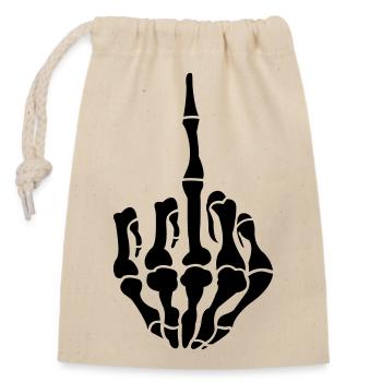 majeur du crâne1 - Sac cadeau en coton avec cordon (14 x 20 cm) - nature - Devant
