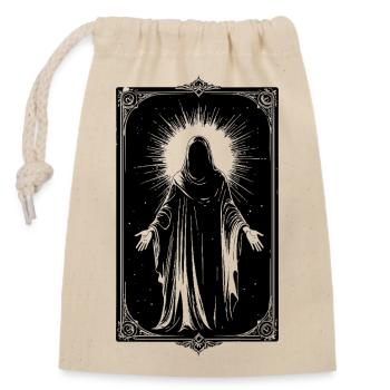 Figure sacrée en silhouette - Sac cadeau en coton avec cordon (14 x 20 cm) - nature - Devant