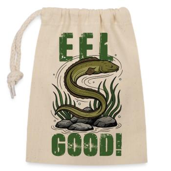 Vintage Eel Eel Good Humor - Closable cotton gift bag (14x20cm) - nature - Front