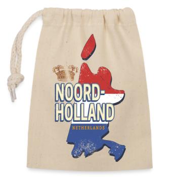 Carte des Pays-Bas de Hollande Souvenir Hollande - Sac cadeau en coton avec cordon (14 x 20 cm) - nature - Devant