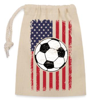 USA Football Pride World Cup T-Shirt - Verschließbarer Geschenkbeutel aus Baumwolle (14x20cm) - Natur - Vorne