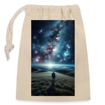 Kosmische Grenze - Verschließbarer Geschenkbeutel aus Baumwolle (14x20cm) - Natur - Vorne