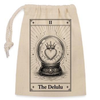 The Loss of Reality | Tarot Delulu Meme - Closable cotton gift bag (14x20cm) - nature - Front