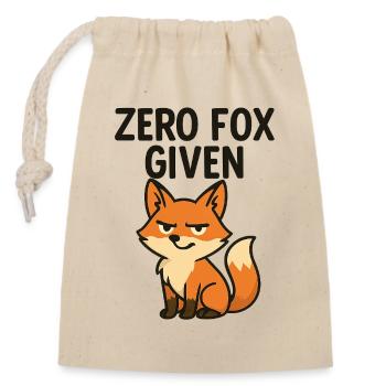 Minimalist Sassy Fox Illustration - Closable cotton gift bag (14x20cm) - nature - Front