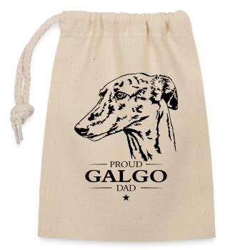 Galgo Papa Chien Chien Lévrier Wilsigns - Sac cadeau en coton avec cordon (14 x 20 cm) - nature - Devant