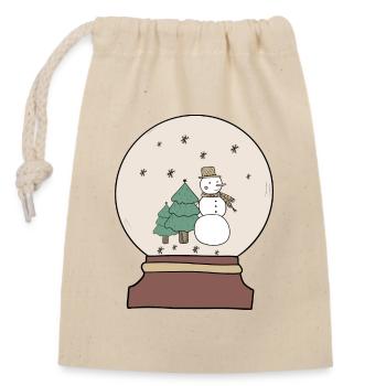 Snow Globe - Closable cotton gift bag (14x20cm) - nature - Front