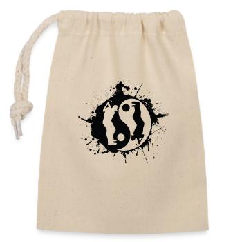 Golf Golfer Golfing Yin Yan Japanese Symbol - Closable cotton gift bag (14x20cm) - nature - Front