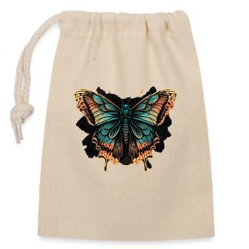 Gliding Butterfly - Closable cotton gift bag (14x20cm) - nature - Front