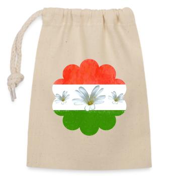 Hungary Flag Hungarian Flag - Closable cotton gift bag (14x20cm) - nature - Front