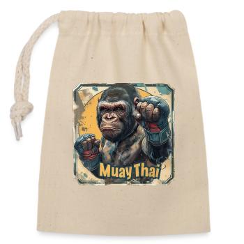 Ambiance urbaine : la mode Muay Thai pour les individualistes - Sac cadeau en coton avec cordon (14 x 20 cm) - nature - Devant