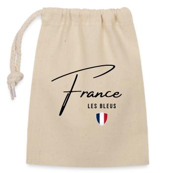 Drapeau de la France, fierté française - Sac cadeau en coton avec cordon (14 x 20 cm) - nature - Devant