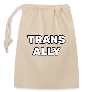 Trans Ally - Verschließbarer Geschenkbeutel aus Baumwolle (14x20cm) - Natur - Vorne
