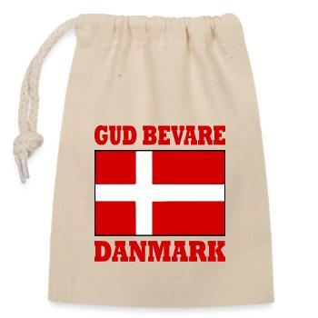 Gud bevare danmark - Closable cotton gift bag (14x20cm) - nature - Front