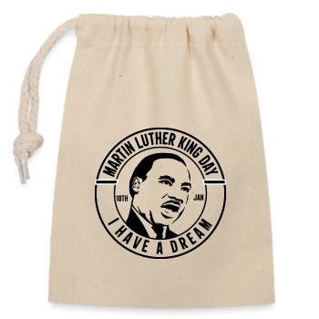 MARTIN LUTHER KING - Sac cadeau en coton avec cordon (14 x 20 cm) - nature - Devant
