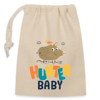 Baby Hunter Geburt Baby Hunter - Verschließbarer Geschenkbeutel aus Baumwolle (14x20cm) - Natur - Vorne