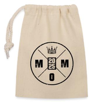 Mom 2025 Mutterschaft Mama - Verschließbarer Geschenkbeutel aus Baumwolle (14x20cm) - Natur - Vorne