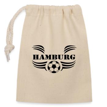 Hamburg , Tradition , Fußball Hamburg (25) - Verschließbarer Geschenkbeutel aus Baumwolle (14x20cm) - Natur - Vorne