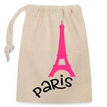 Paris - Verschließbarer Geschenkbeutel aus Baumwolle (14x20cm) - Natur - Vorne
