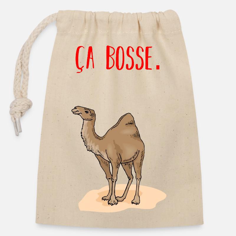It works - Closable cotton gift bag (14x20cm) - nature