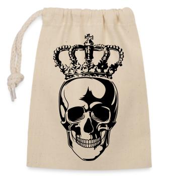 Roi du crâne - Sac cadeau en coton avec cordon (14 x 20 cm) - nature - Devant