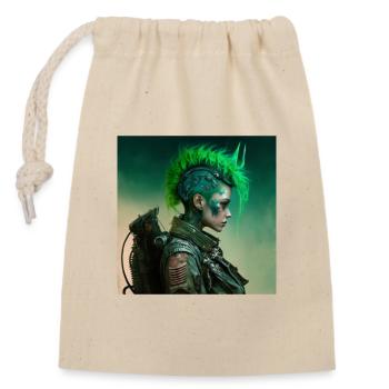 Les filles du futur - Sac cadeau en coton avec cordon (14 x 20 cm) - nature - Devant