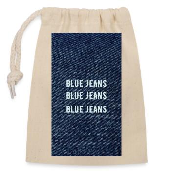 Blue Denim Vintage Typography Clothing Fashion - Verschließbarer Geschenkbeutel aus Baumwolle (14x20cm) - Natur - Vorne