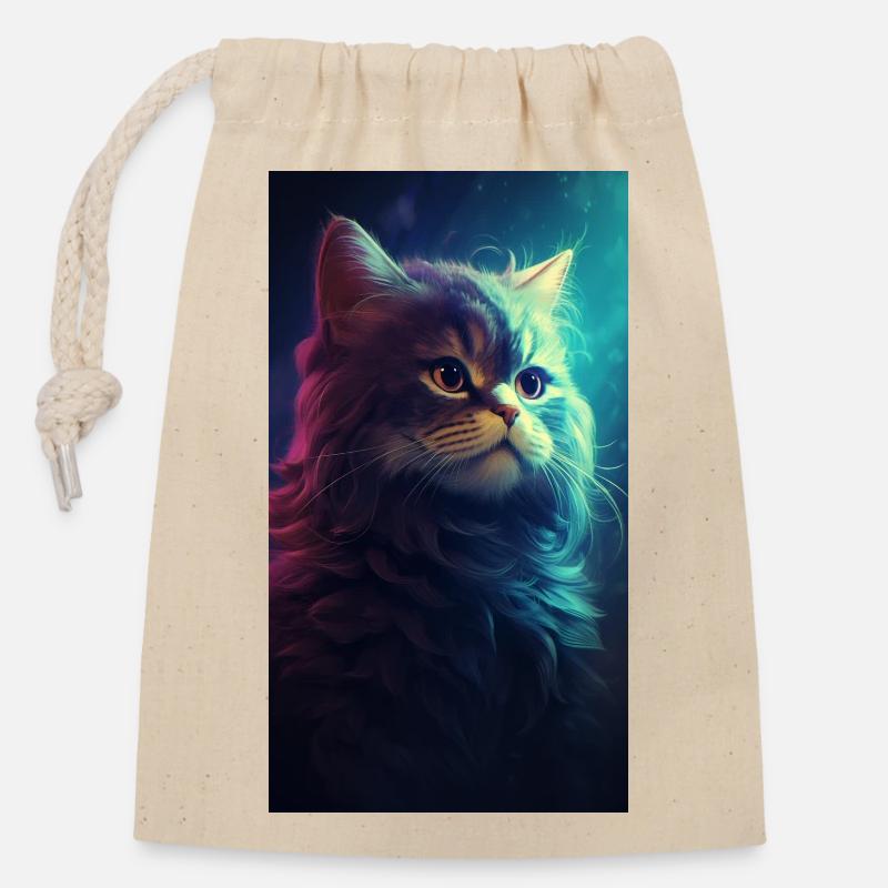 Model - Closable cotton gift bag (14x20cm) - nature