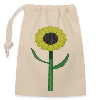 Sunflower - Closable cotton gift bag (14x20cm) - nature - Front