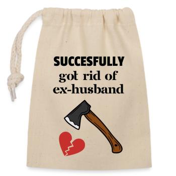 Axt Exmann - ex-husband - axe - shirt - Verschließbarer Geschenkbeutel aus Baumwolle (14x20cm) - Natur - Vorne
